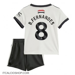 Manchester United Bruno Fernandes #8 Terza Maglia Bambino 2024-25 Manica Corta (+ Pantaloni corti)